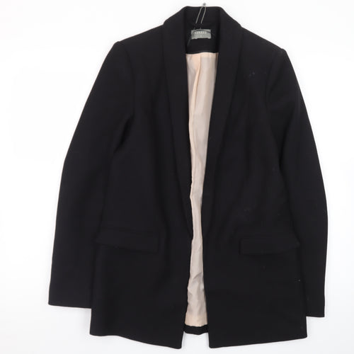 Oasis Women's Black Shawl Collar Long Blazer Size 8