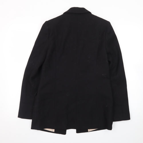 Oasis Women's Black Shawl Collar Long Blazer Size 8