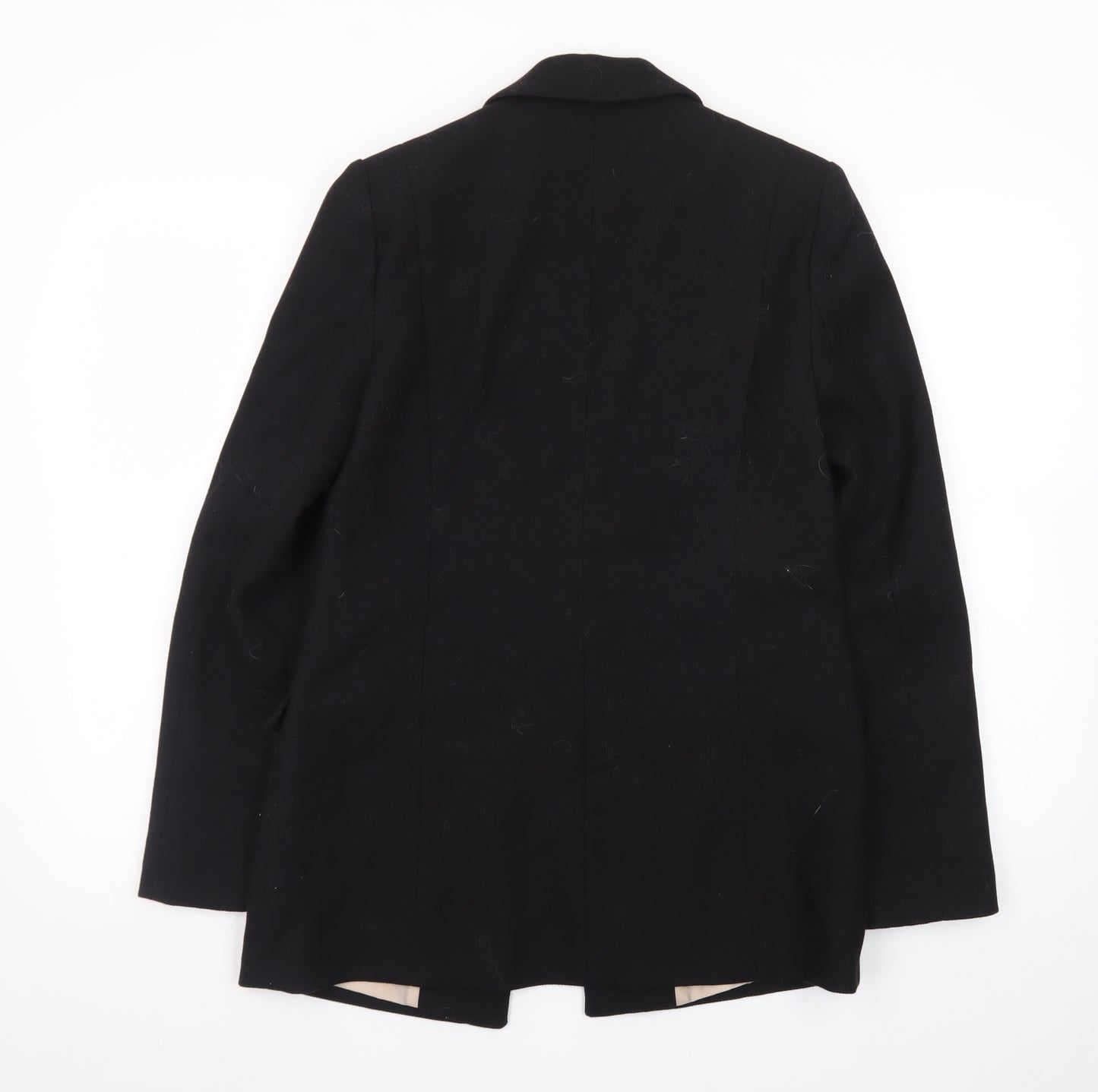 Oasis Women's Black Shawl Collar Long Blazer Size 8