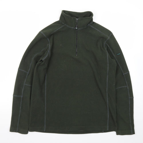 Ridgeline Mens Green Fleece Pullover Sweatshirt Small 1/4 Zip Outdoor
