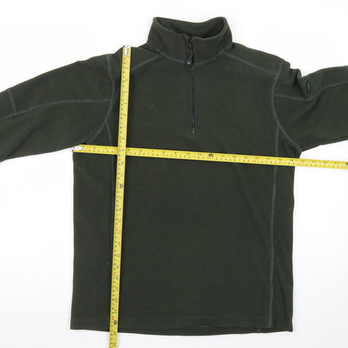 Ridgeline Mens Green Fleece Pullover Sweatshirt Small 1/4 Zip Outdoor