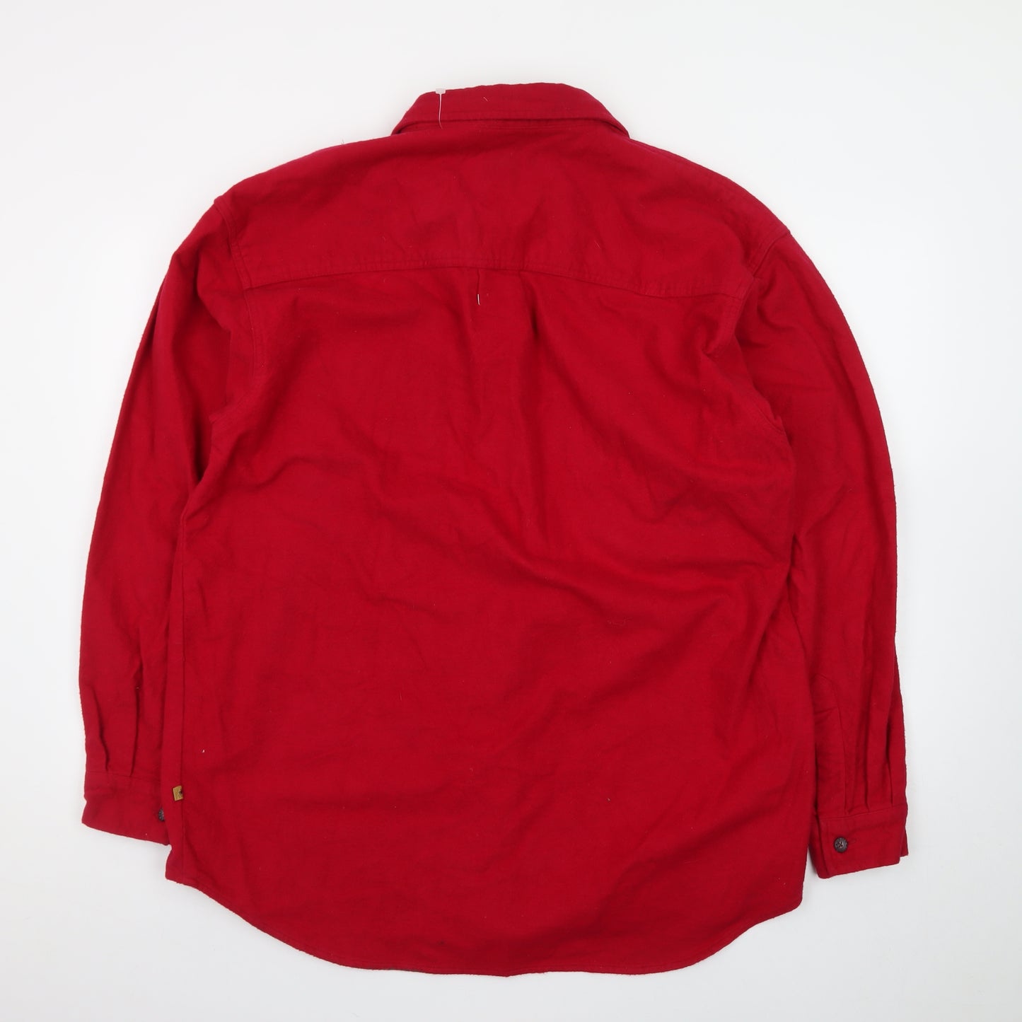 Moose Creek Men's Red Cotton Flannel Button-Up Shirt XL