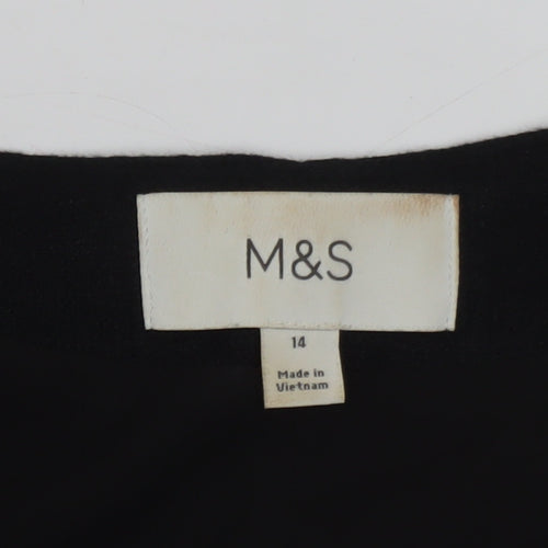 Marks and Spencer Women's Black Size 14 Suit Waistcoat Classic Lined