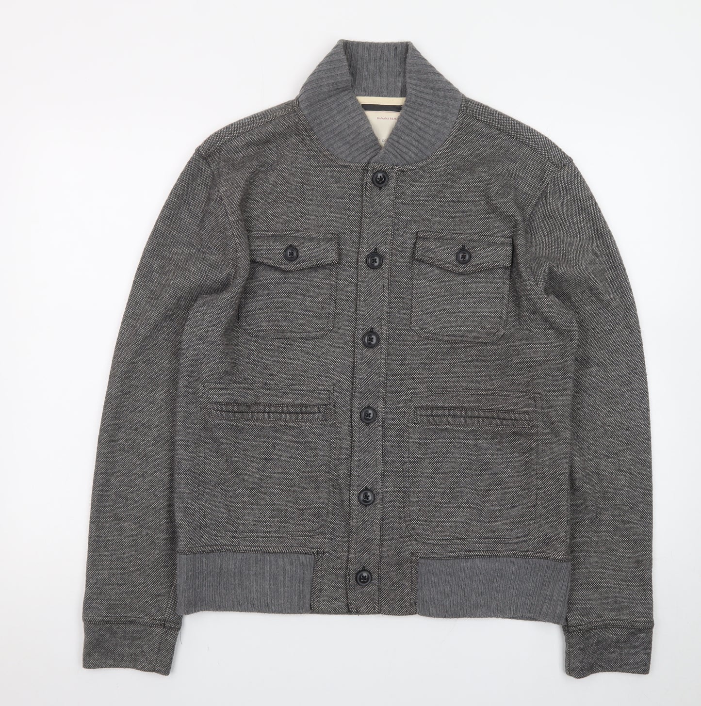 Banana Republic Men’s Grey Wool Blend Bomber Jacket M Heritage Collection