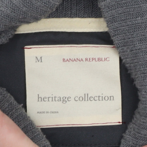 Banana Republic Men’s Grey Wool Blend Bomber Jacket M Heritage Collection