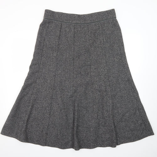 Marks and Spencer Women Grey A-Line Wool Silk Long Skirt Size 16
