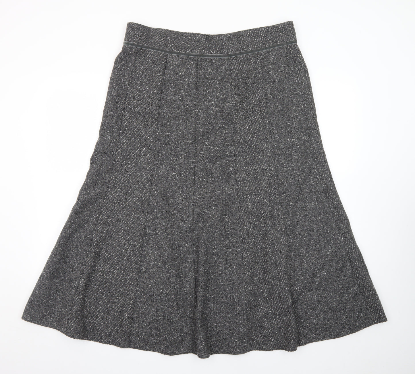 Marks and Spencer Women Grey A-Line Wool Silk Long Skirt Size 16