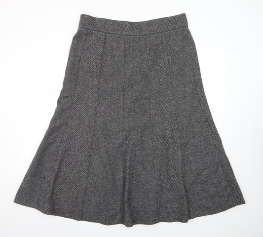 Marks and Spencer Women Grey A-Line Wool Silk Long Skirt Size 16