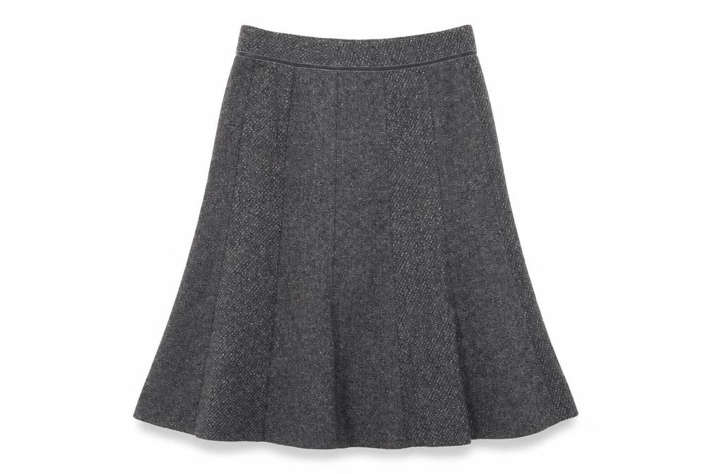 Marks and Spencer Women Grey A-Line Wool Silk Long Skirt Size 16