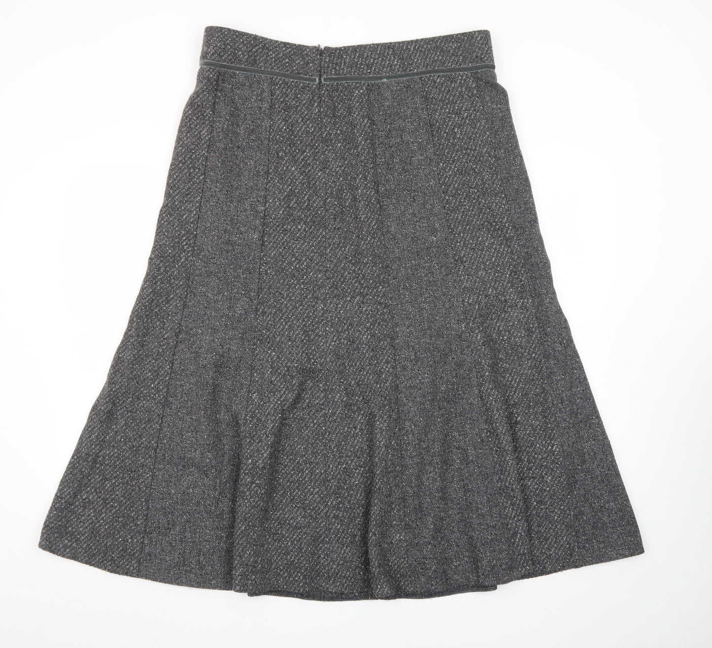 Marks and Spencer Women Grey A-Line Wool Silk Long Skirt Size 16