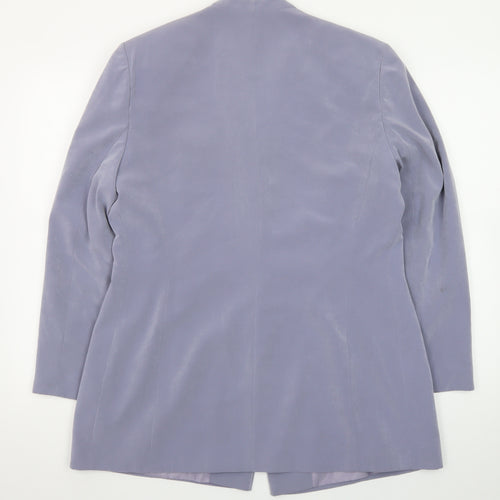 Jacques Vert Women's Lilac Single-Breasted Long Blazer Size 16