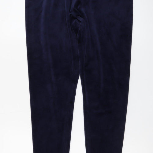 Fila Women's Blue Velour Leggings XL Sports Comfort Fit