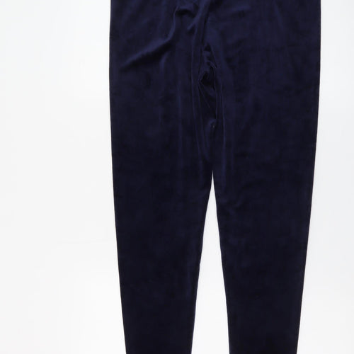 Fila Women's Blue Velour Leggings XL Sports Comfort Fit