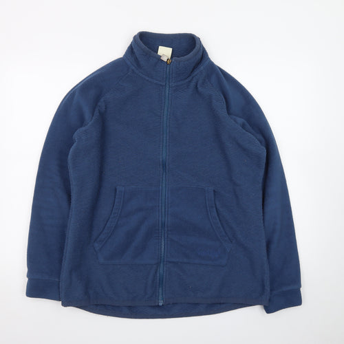Weird Fish Womens Blue Fleece Full Zip Jacket Size 14