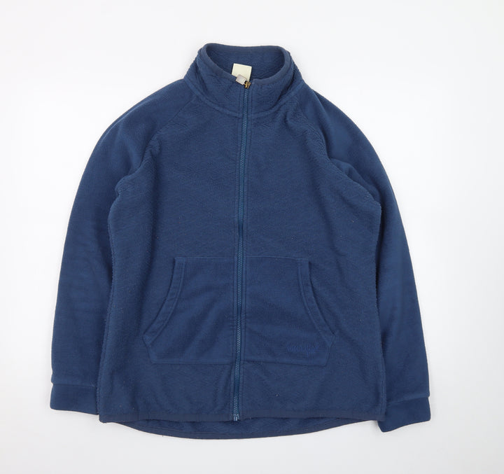 Weird Fish Womens Blue Fleece Full Zip Jacket Size 14