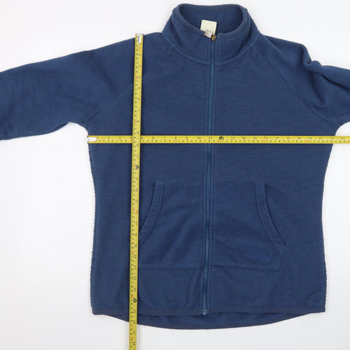 Weird Fish Womens Blue Fleece Full Zip Jacket Size 14