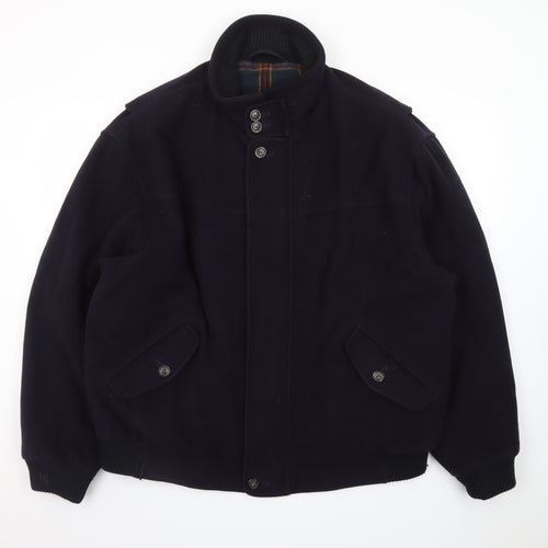 Marks & Spencer Men's Navy Wool Bomber Jacket L