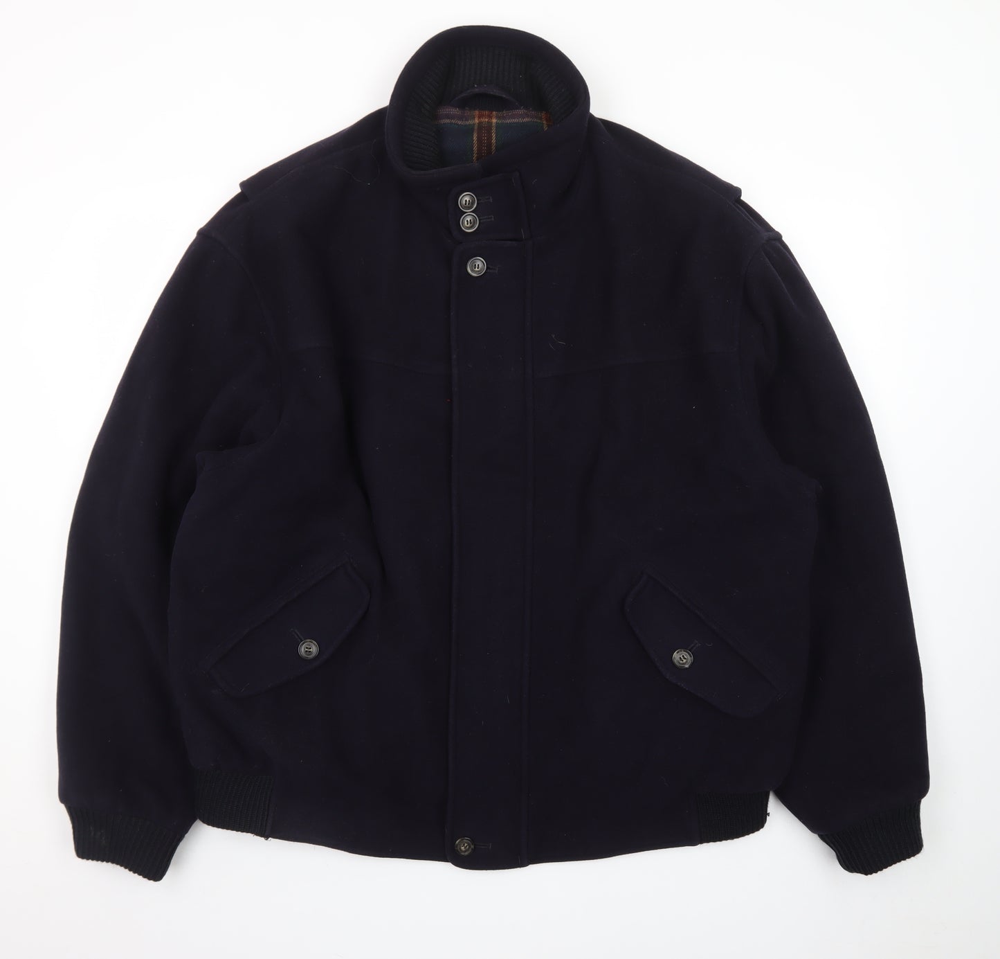 Marks & Spencer Men's Navy Wool Bomber Jacket L