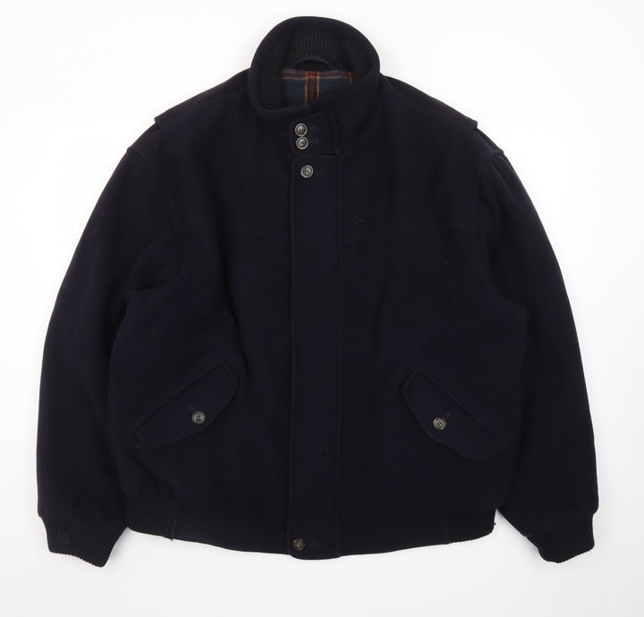 Marks & Spencer Men's Navy Wool Bomber Jacket L