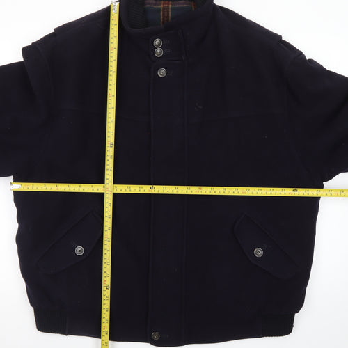 Marks & Spencer Men's Navy Wool Bomber Jacket L