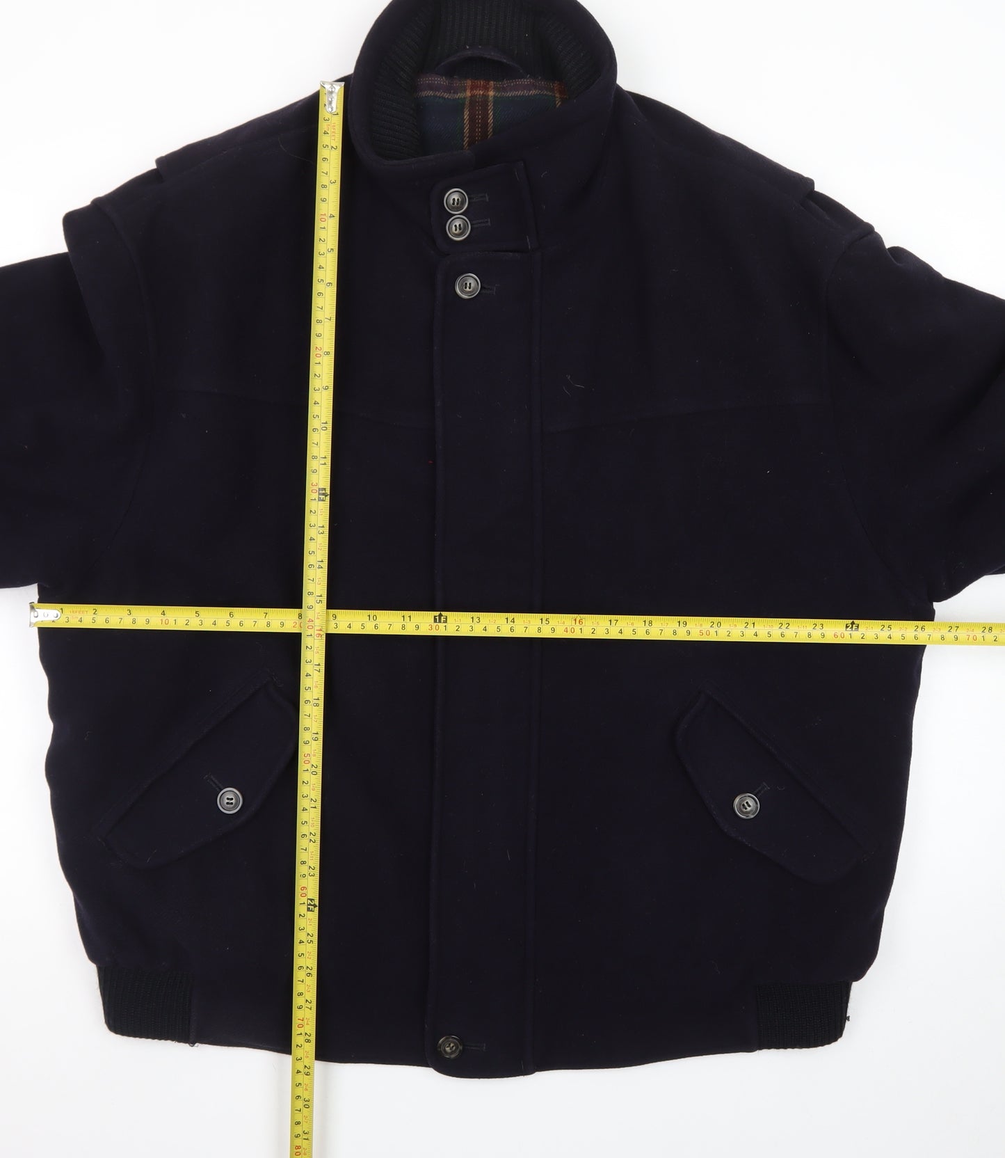 Marks & Spencer Men's Navy Wool Bomber Jacket L