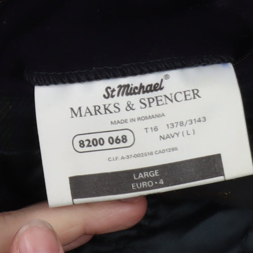 Marks & Spencer Men's Navy Wool Bomber Jacket L