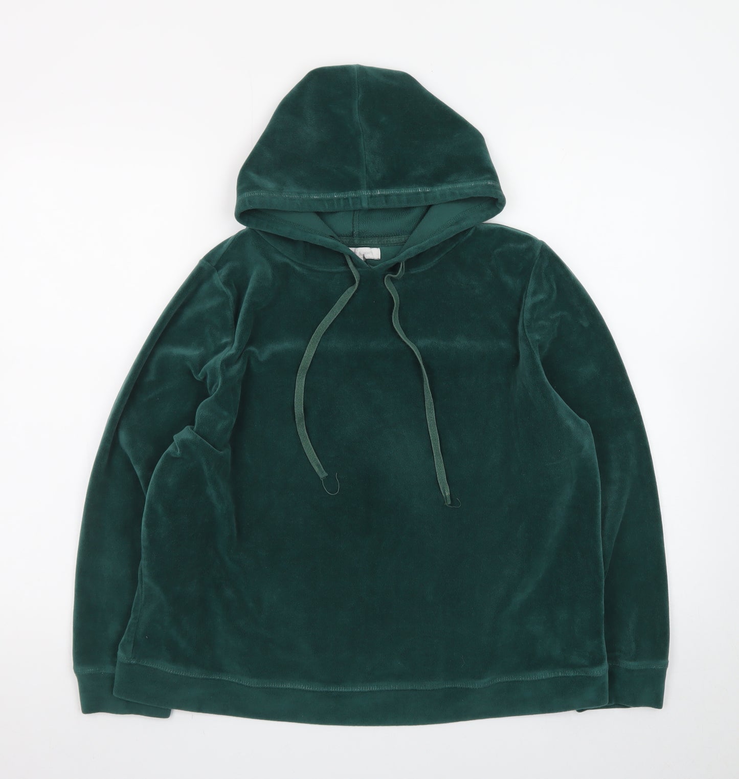 Deane & White Women Green Velour Pullover Hoodie Size M