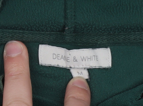 Deane & White Women Green Velour Pullover Hoodie Size M