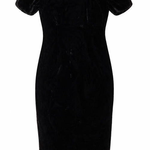 Santa Fe Women’s Black Velvet Bodycon Dress Size 10 Sweetheart Neck