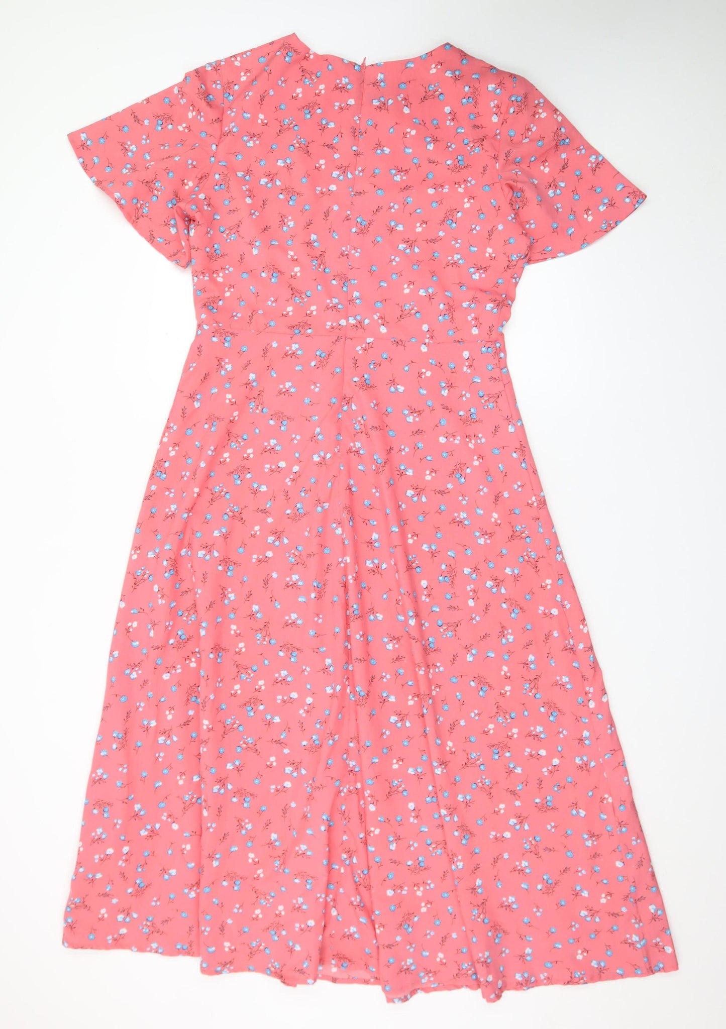 Marc Angelo Women's Pink Floral Midi A-Line Dress Size 12
