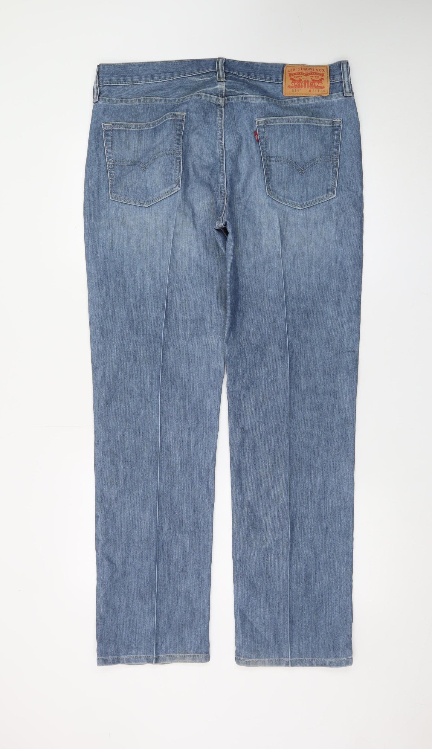 Levi's 514 Women's Blue Straight Denim Jeans W34 L30 Classic Fit