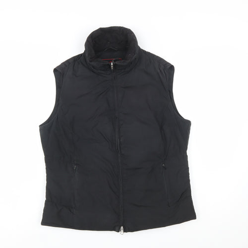 Marks and Spencer Women Black Puffer Waistcoat M Regular Fit