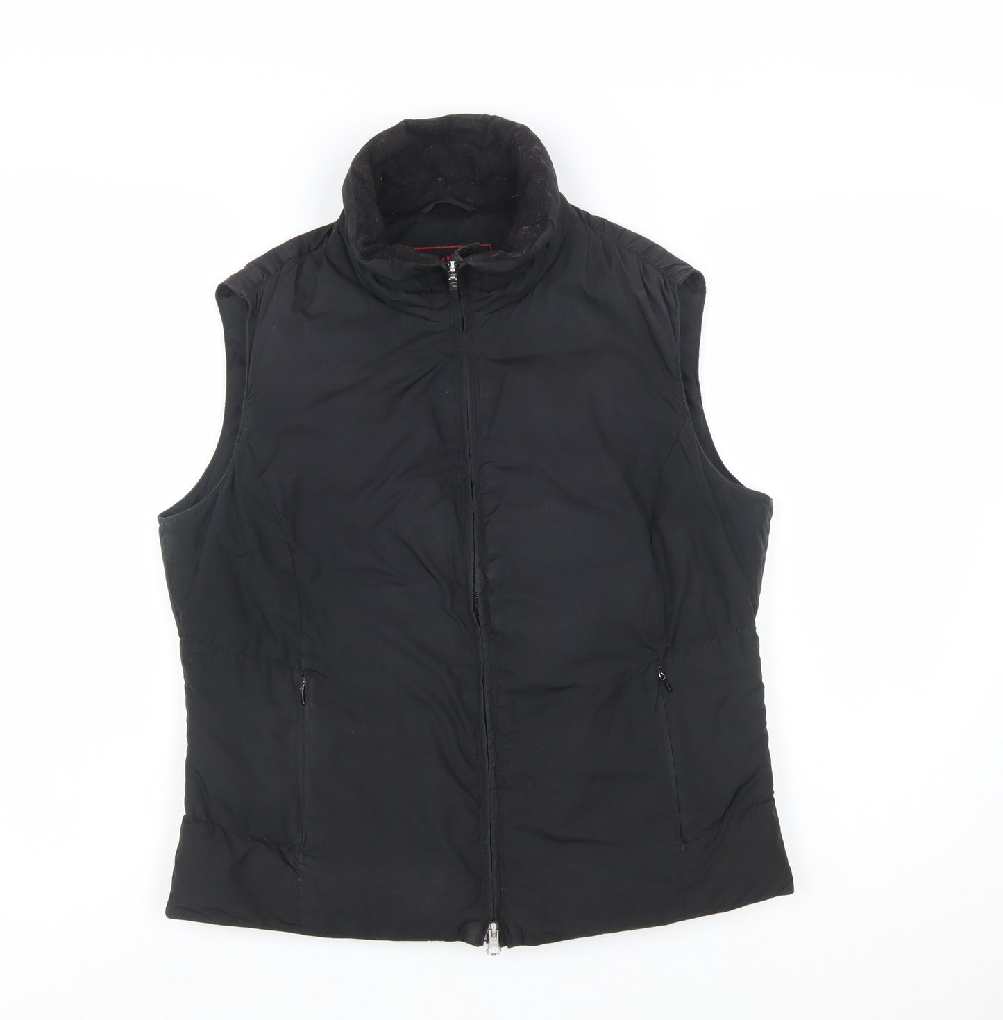 Marks and Spencer Women Black Puffer Waistcoat M Regular Fit
