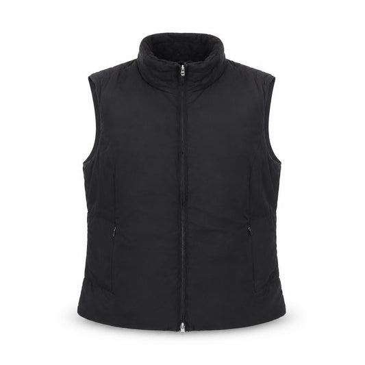 Front view of Marks & Spencer Women Black Puffer Waistcoat M Regular Fit