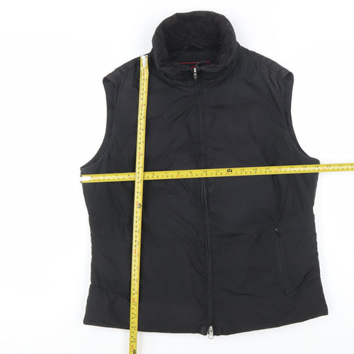 Marks and Spencer Women Black Puffer Waistcoat M Regular Fit