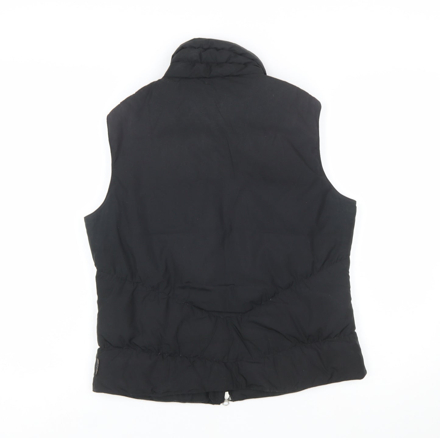 Marks and Spencer Women Black Puffer Waistcoat M Regular Fit
