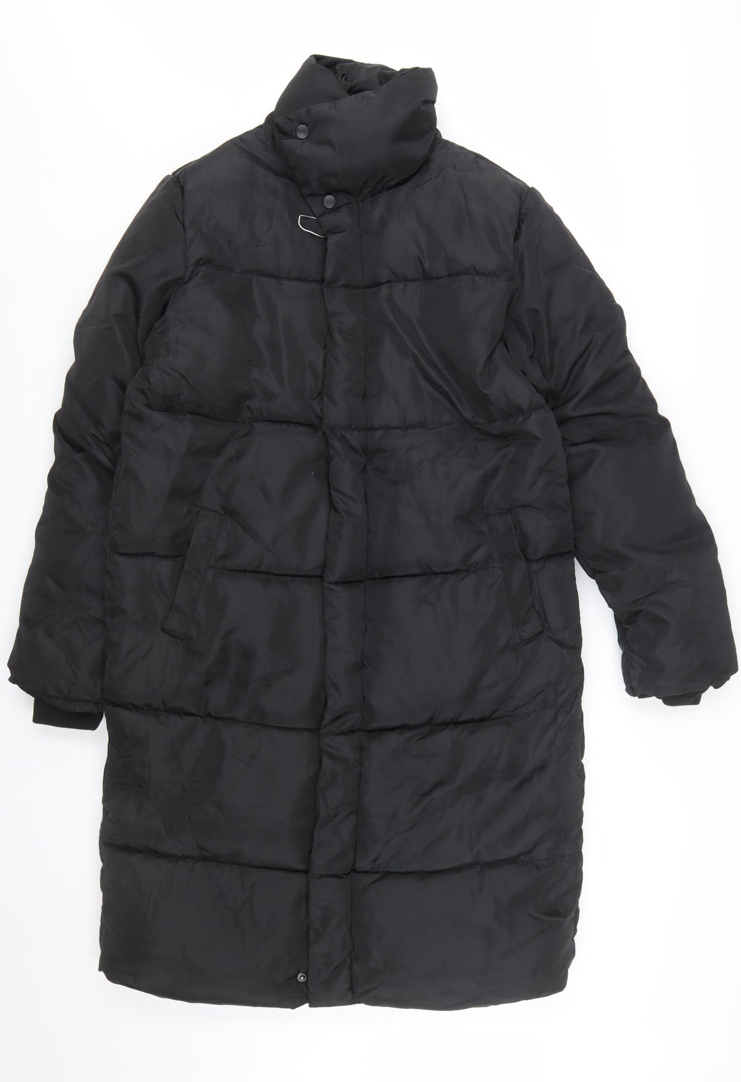 JIEYUFS Womens Black Long Puffer Coat XL Winter Quilted Jacket