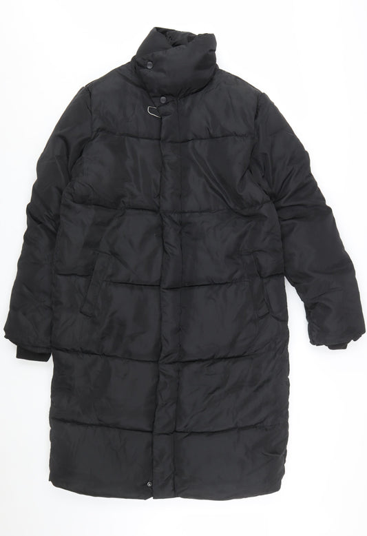 JIEYUFS Womens Black Long Puffer Coat XL Winter Quilted Jacket
