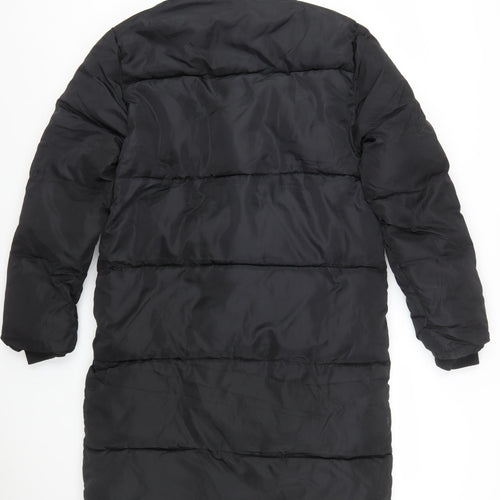 JIEYUFS Womens Black Long Puffer Coat XL Winter Quilted Jacket