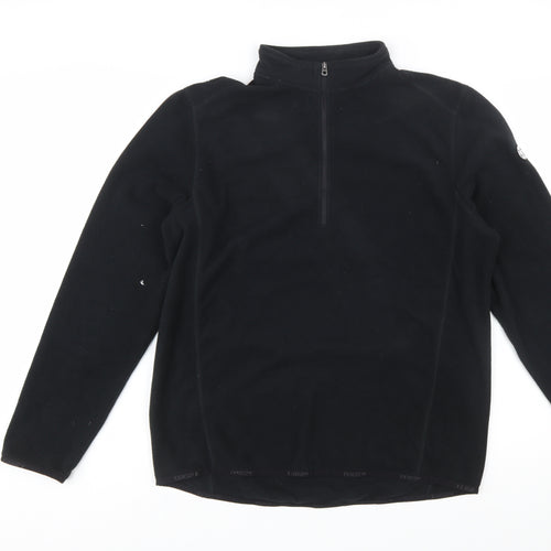 TOG24 Mens Black Fleece 1/2 Zip Pullover Sweatshirt Size M