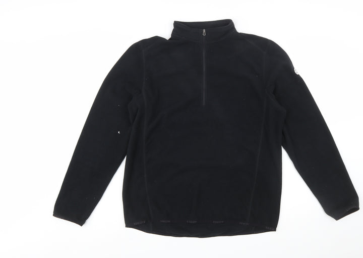 TOG24 Mens Black Fleece 1/2 Zip Pullover Sweatshirt Size M