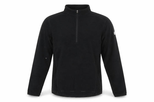 Front view of TOG24 men’s black fleece 1/2 zip pullover sweatshirt, size M
