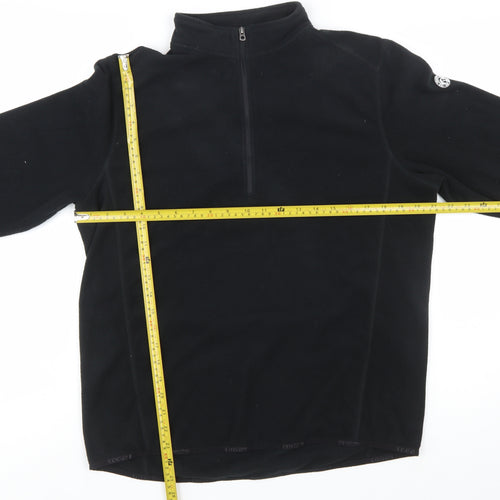 TOG24 Mens Black Fleece 1/2 Zip Pullover Sweatshirt Size M