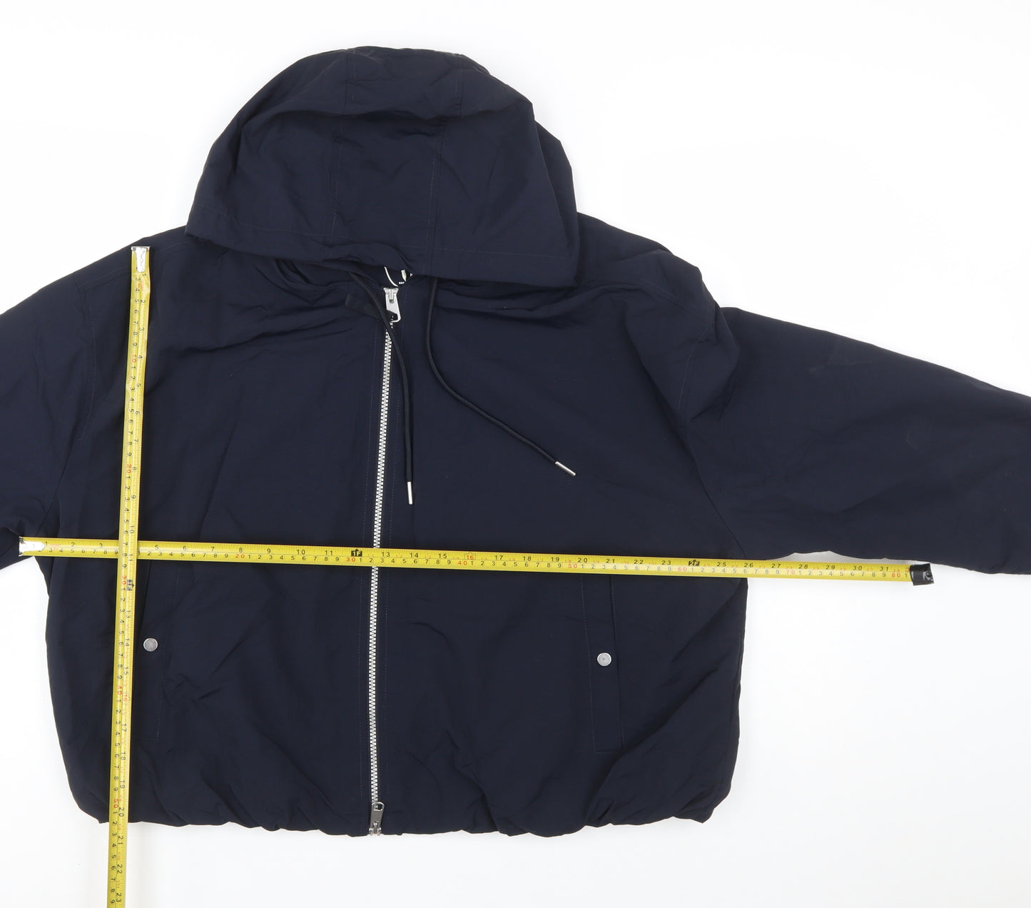 Marks and Spencer Womens Blue Hooded Windbreaker Jacket L