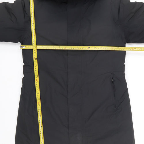 TOG24 Womens Black Long Puffer Coat Size 10 Hooded Winter Jacket