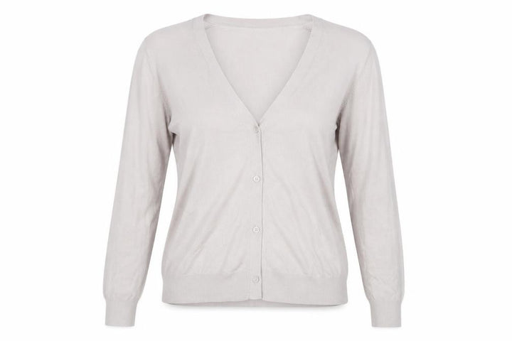 Uniqlo Women Beige V-Neck Long Sleeve Button Cardigan XL