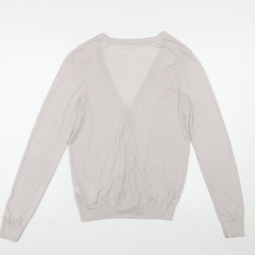 Uniqlo Women Beige V-Neck Long Sleeve Button Cardigan XL