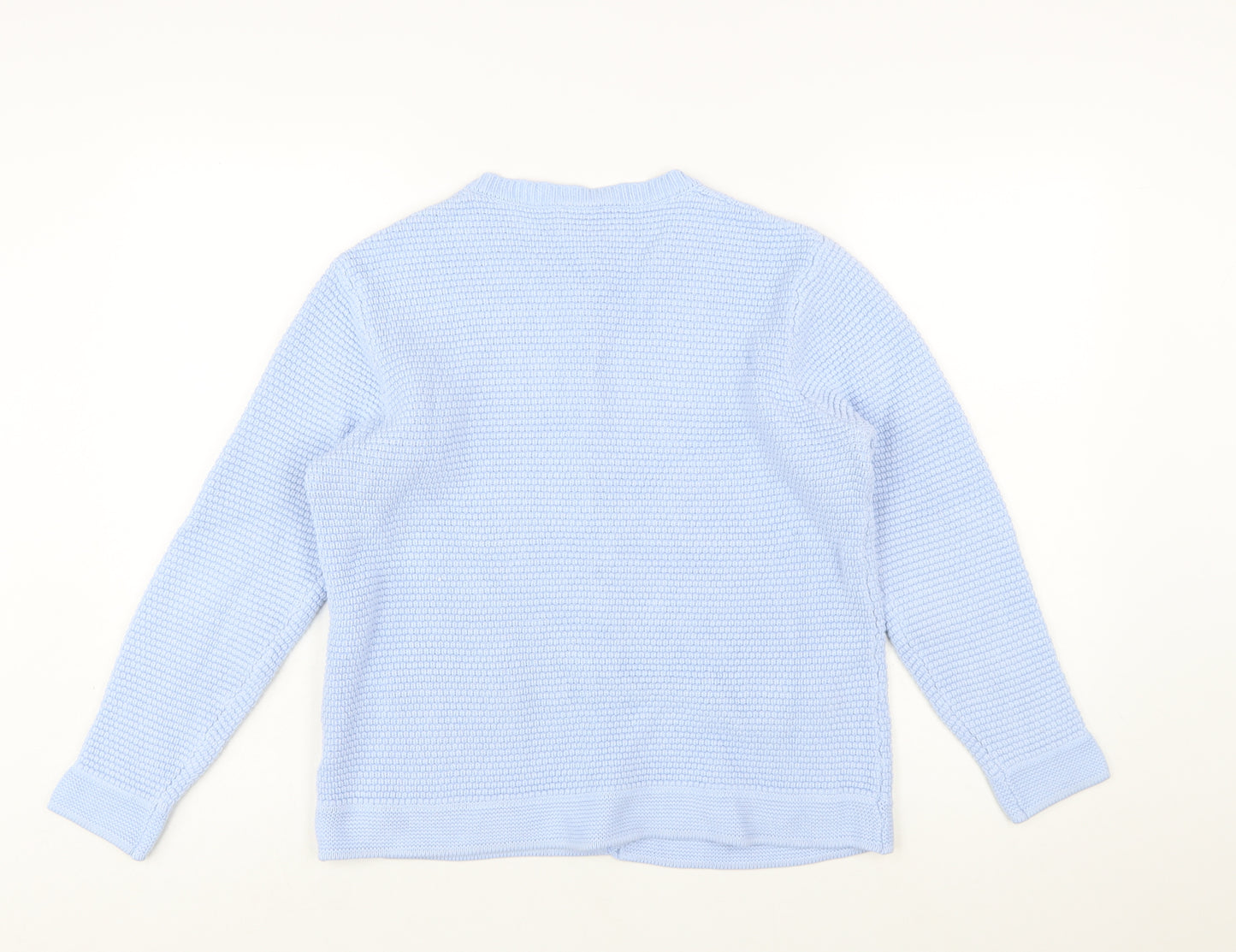 Poppy Womens Blue Size 16 Cotton Knit Cardigan Jumper