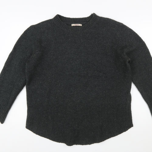 Pull & Bear Women Grey Wool Blend Crew Neck Pullover Jumper Size 12