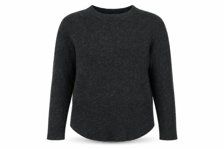 Pull&Bear Women Grey Wool Blend Crew Neck Pullover Jumper Size 12